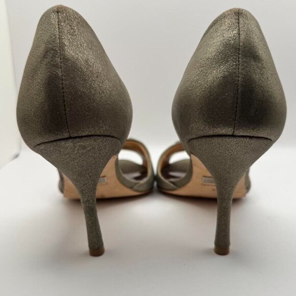 Badgley Mischka Leather Crystal Embellishments - Picture 5 of 8